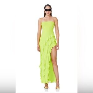 *NWT* AFRM Siobhan maxi dress in Lime Punch size XS